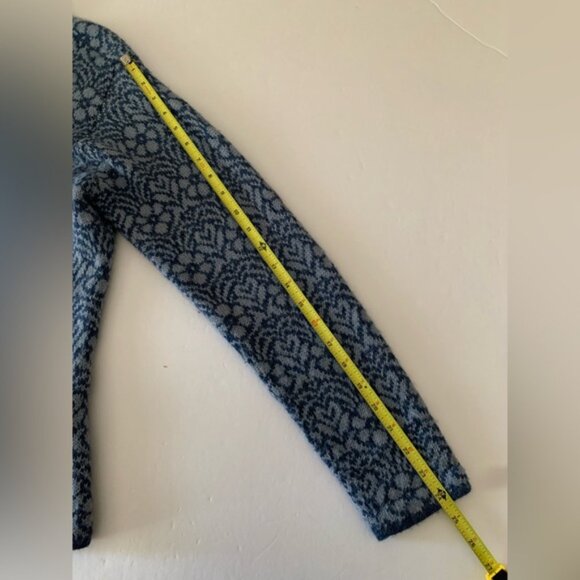 Alpaca Imports Alpaca Wool Womens Sweater Cardigan Size Large Floral - Picture 9 of 10